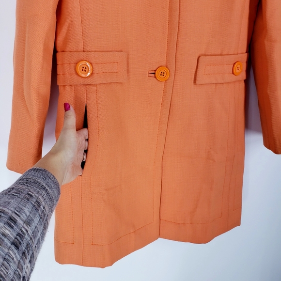 See By Chloe Orange Wool Blend Coat - Picture 2 of 10